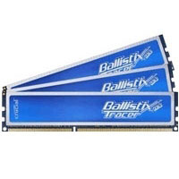 Crucial 6GB kit (2GBx3), Ballistix Tracer 240-pin DIMM (w/ LEDs), DDR3 PC3-12800 (BL3KIT25664TB1608)